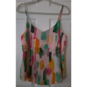 MINE Colorful Brushstroke Cami Tank Top Women's Size Medium